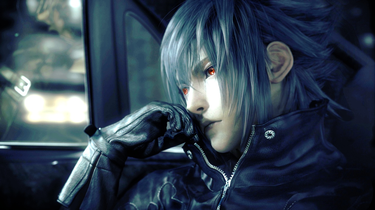 3d, final_fantasy, final_fantasy_versus_xiii, noctis_lucis_caelum, red_eyes