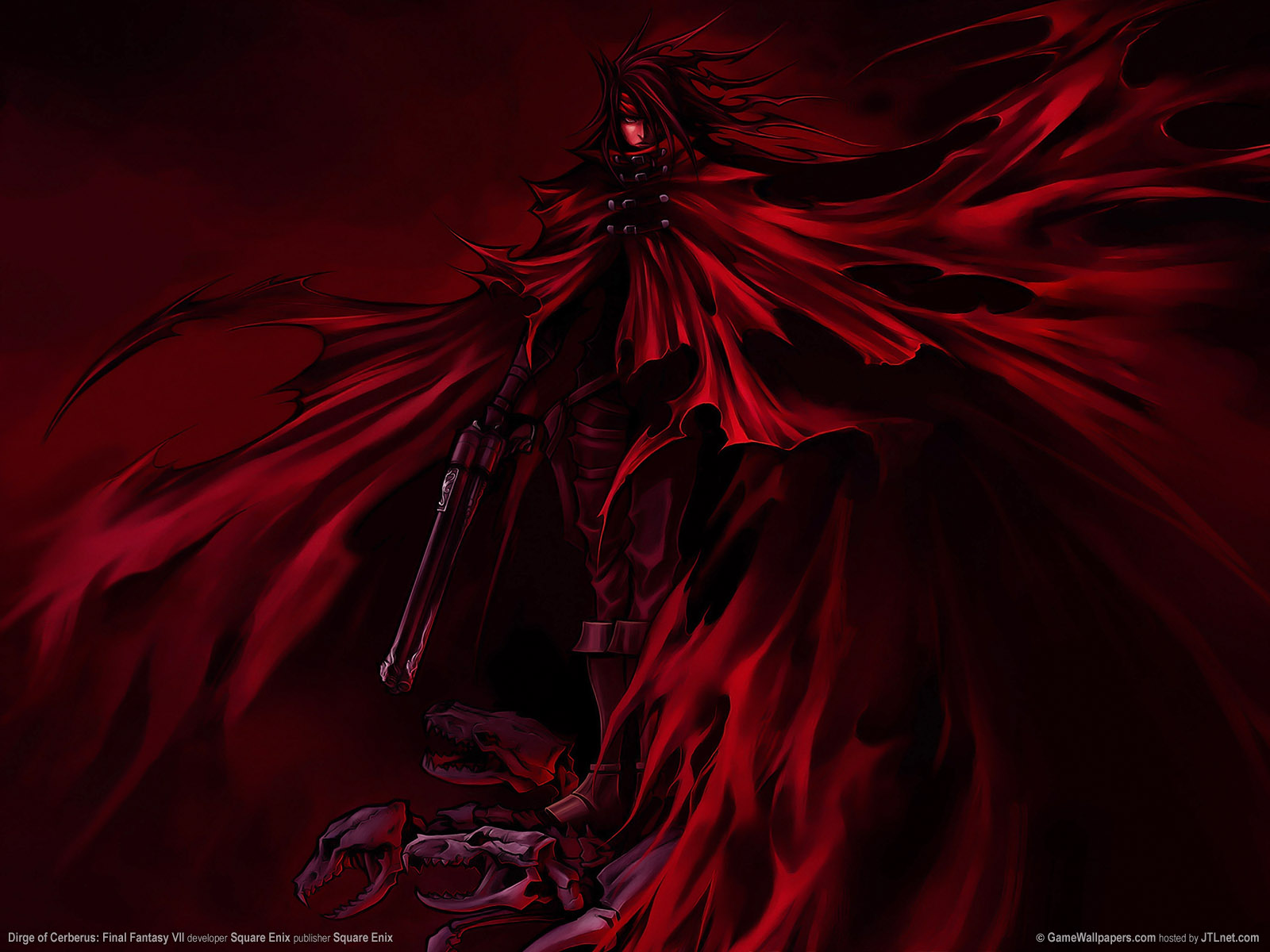 dark, final_fantasy, gun, polychromatic, red, vincent_valentine, weapon