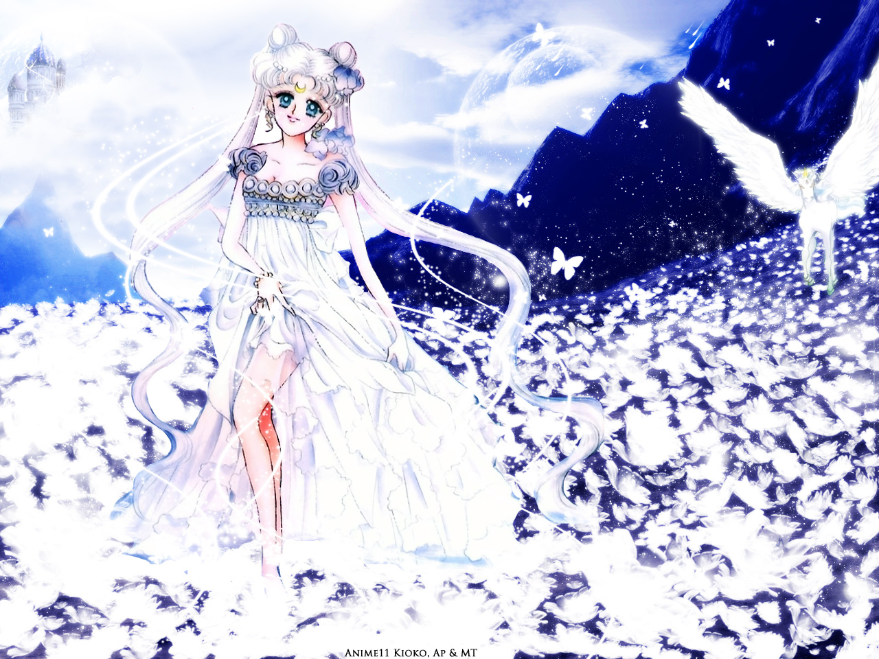 animal, helios, horse, pegasus, princess_serenity, sailor_moon, tsukino_usagi