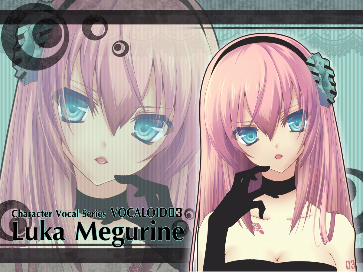 aqua_eyes, elbow_gloves, gloves, headband, headphones, megurine_luka, minoru, pink_hair