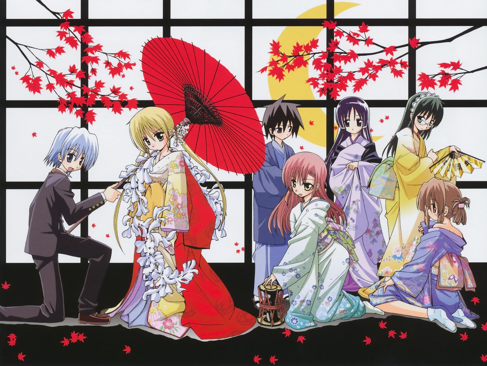 ayasaki_hayate, group, hata_kenjirou, hayate_no_gotoku, japanese_clothes, katsura_hinagiku, kijima_saki, kimono, male, maria_(hayate_no_gotoku), saginomiya_isumi, sanzenin_nagi, tachibana_wataru