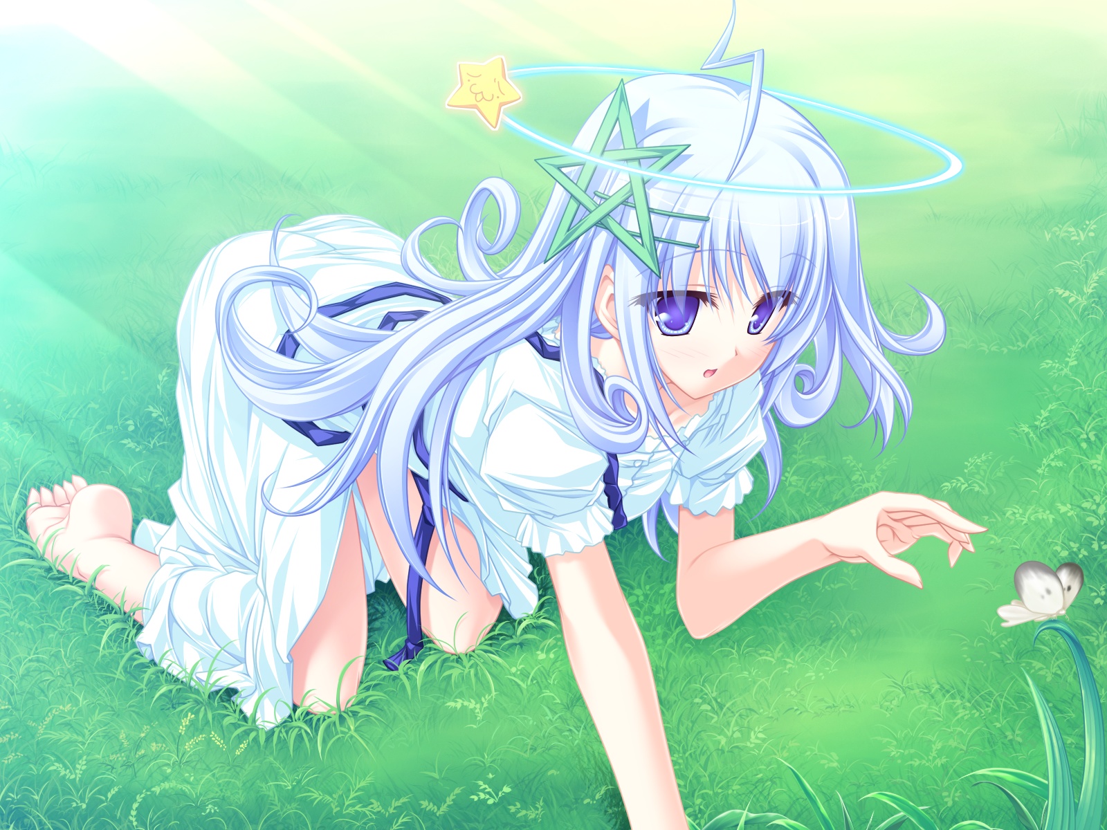 77, blue_eyes, dress, game_cg, kuu_(77), long_hair, tenmaso, whirlpool