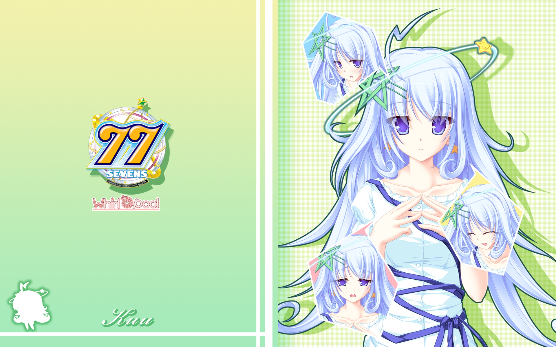 77, blue_eyes, dress, kuu_(77), long_hair, tenmaso, white_hair