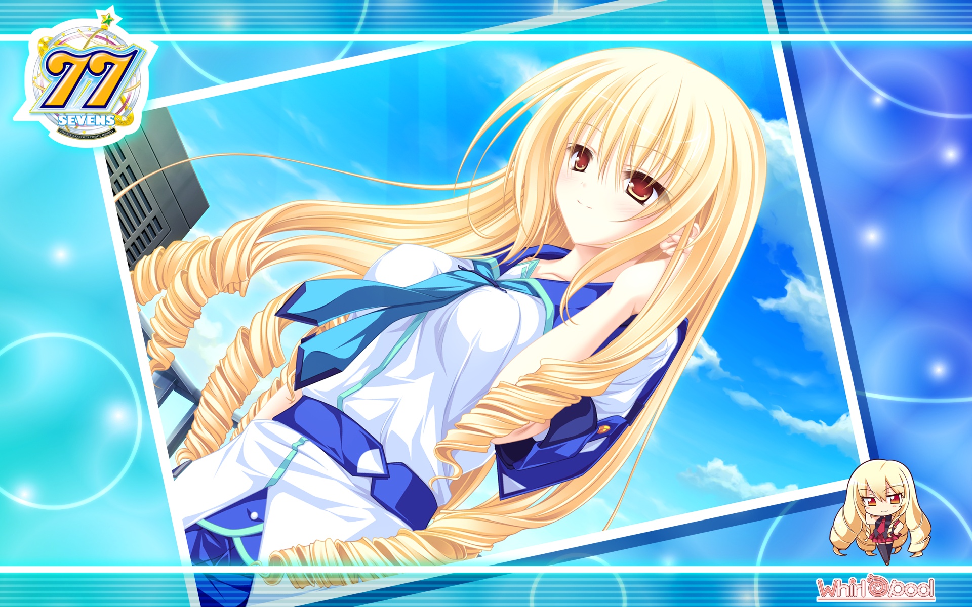77, blonde_hair, brown_eyes, koshimizu_rin, long_hair, mikagami_mamizu, school_uniform