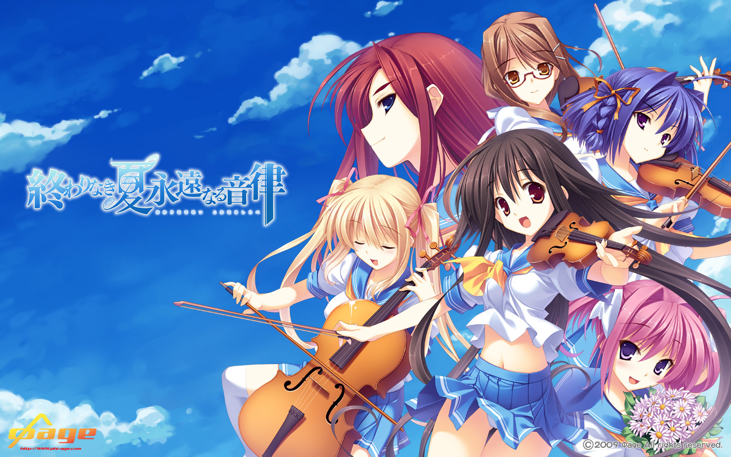 amamiya_kanon, glasses, himukai_kyousuke, instrument, koshino_karen, lieselotte_schreiber, oogami_ritsuko, orihara_ai
