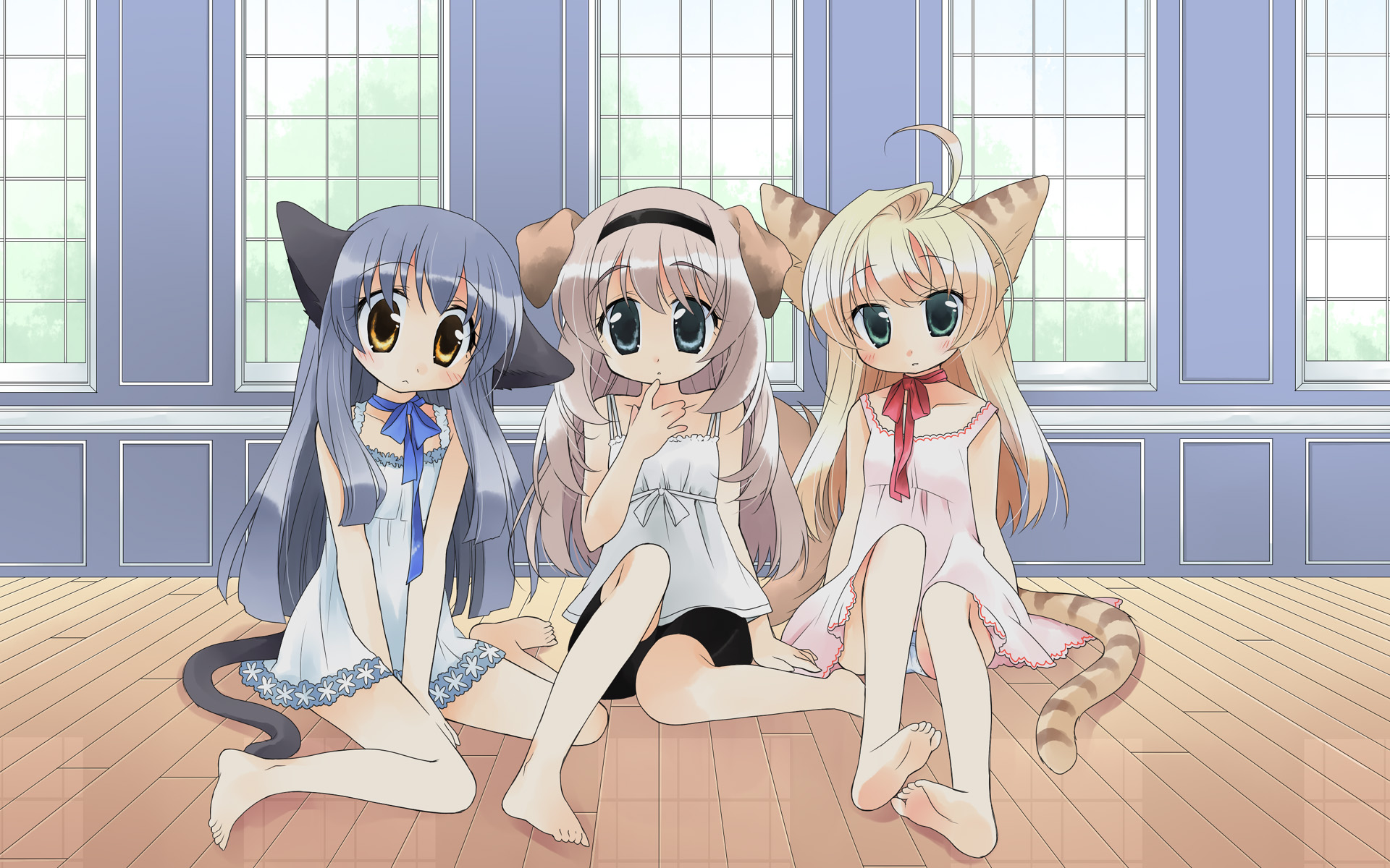 animal_ears, catgirl, nekono_osero, panties, tail, underwear