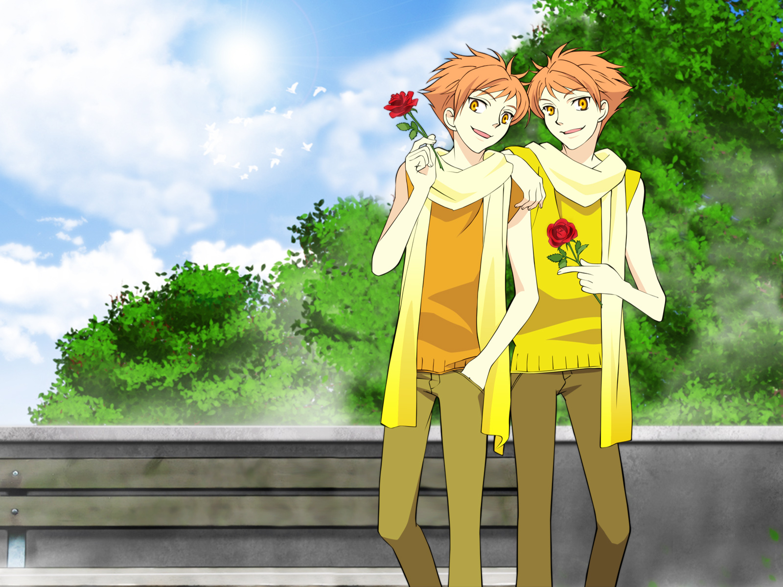 hitachiin_hikaru, hitachiin_kaoru, ouran_koukou_host_club, twins