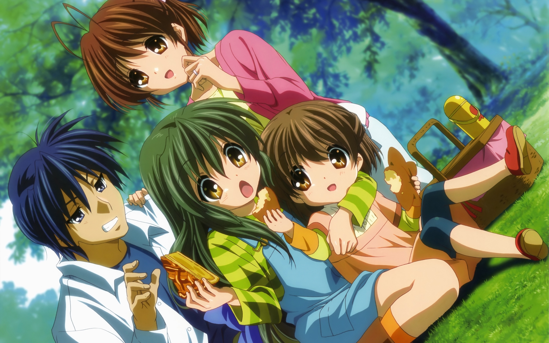 clannad, furukawa_nagisa, ibuki_fuuko, okazaki_tomoya, okazaki_ushio