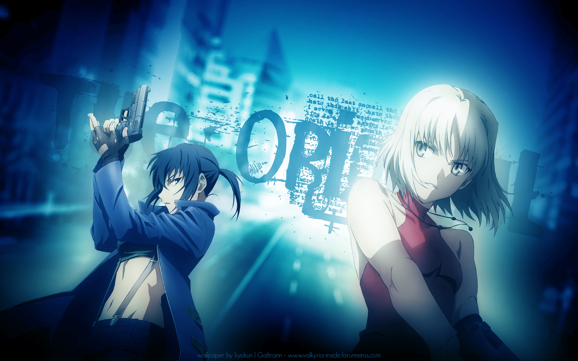 alphard, blue, canaan, canaan_(character), gun, signed, weapon