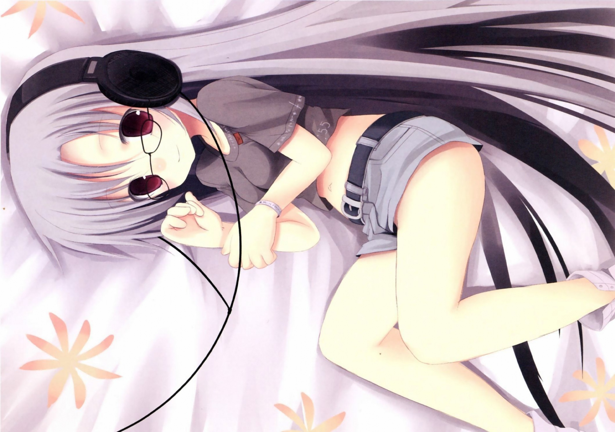 glasses, headphones, purple_hair, shiro_(octet), tagme