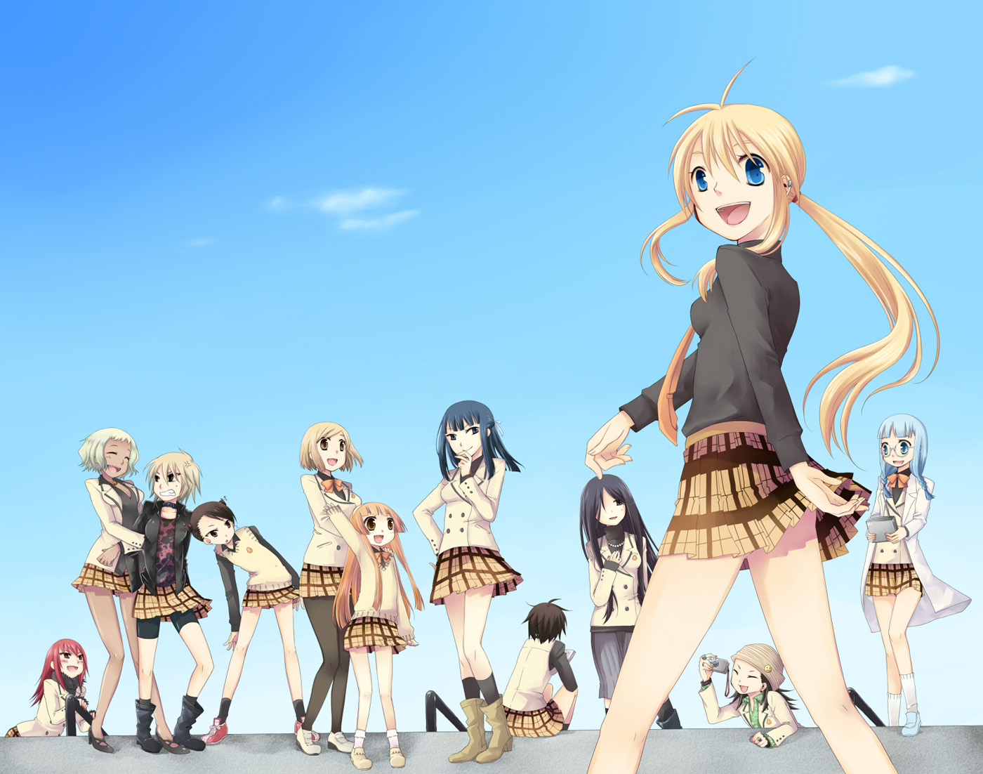 ando_nene, group, hyakko, iizuka_tatsuki, kageyama_torako, kazamatsuri_touma, kobayashi_koma, makunouchi_ushio, momoyama_nozomu, nikaidou_hitsugi, nonomura_ayumi, ooba_minato, saotome_suzume, suzugasaki_chie, tsubomiya_inori