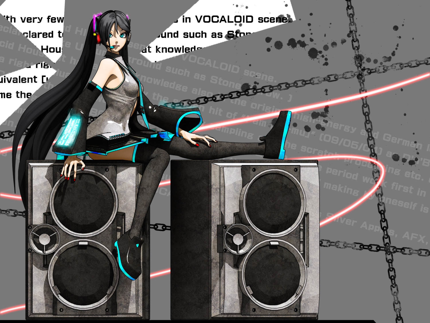 chain, deino, hatsune_miku, vocaloid