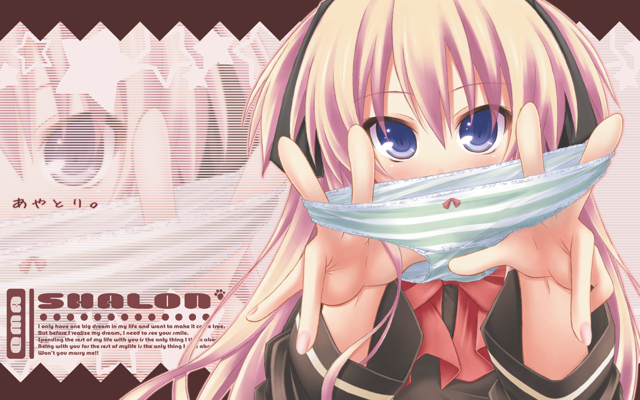 blue_eyes, long_hair, panties, pink_hair, quiz_magic_academy, ryo, school_uniform, shalon