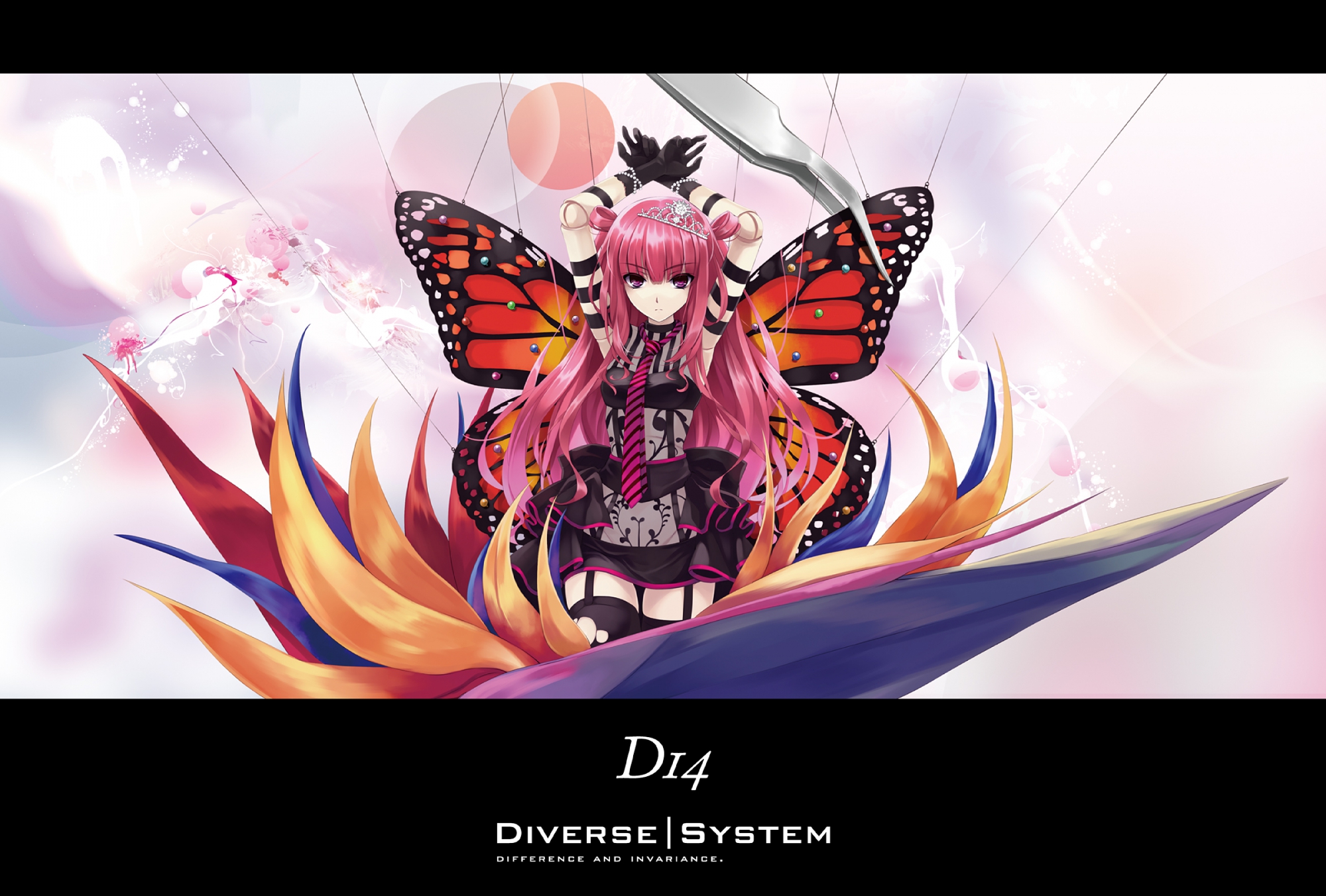 beatmania, diverse_system, misaki_kurehito, red_hair, umegiri_ameto, wings