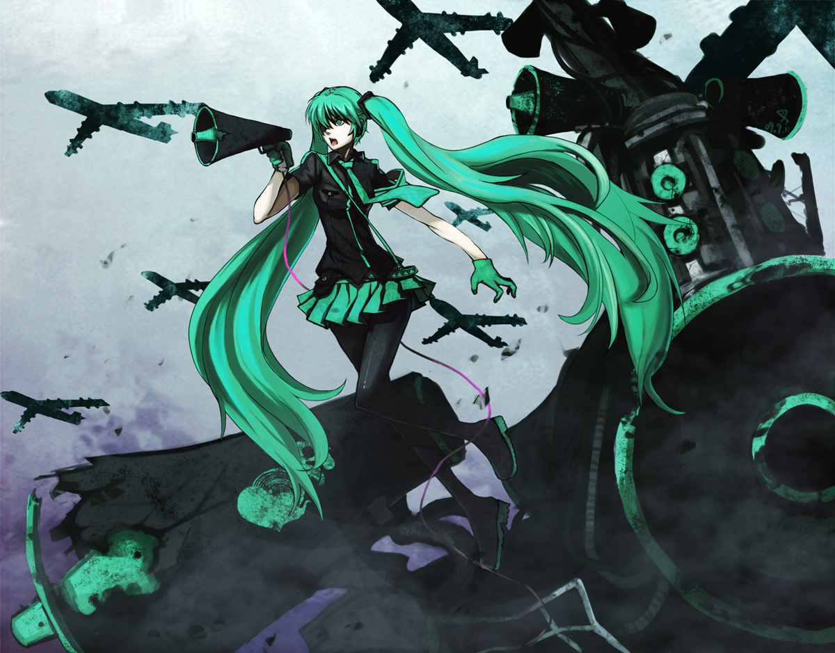 hatsune_miku, koi_wa_sensou_(vocaloid), m874, vocaloid