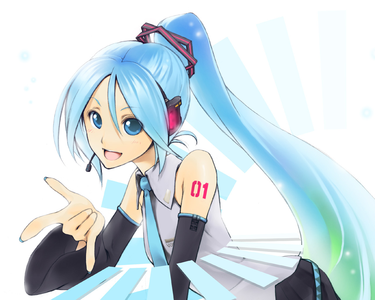 hatsune_miku, poaro, vocaloid, white