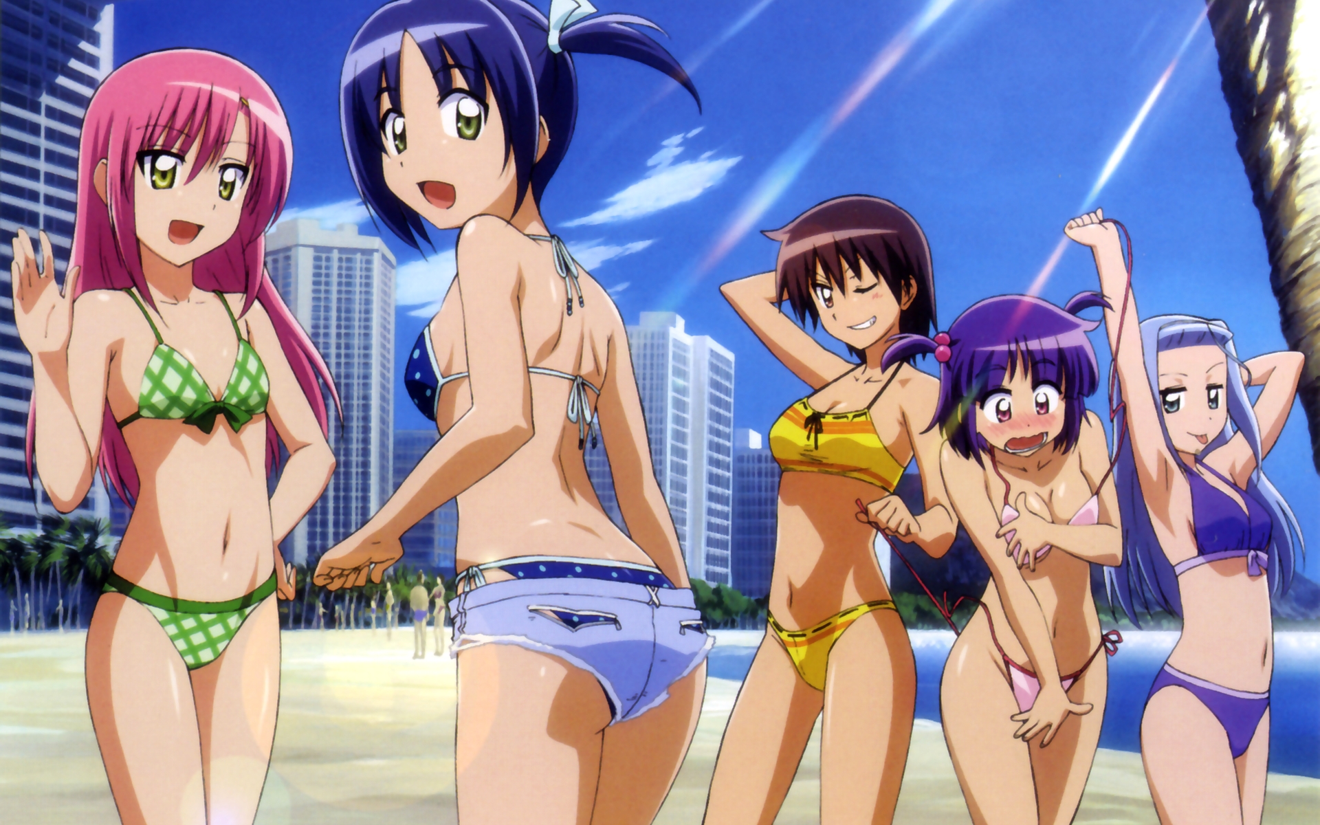 asakaze_risa, bikini, hanabishi_miki, hayate_no_gotoku, katsura_hinagiku, nishizawa_ayumu, segawa_izumi, swimsuit