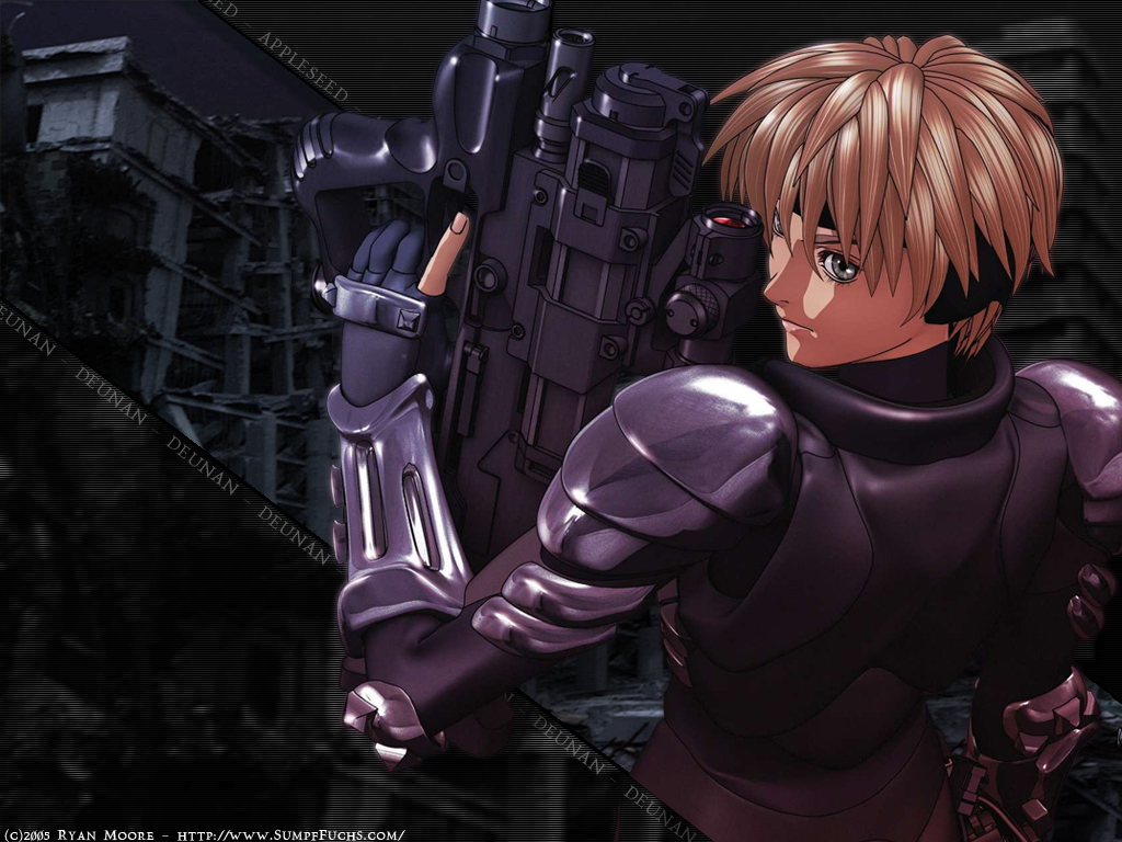 appleseed, deunan_knute, gun, weapon