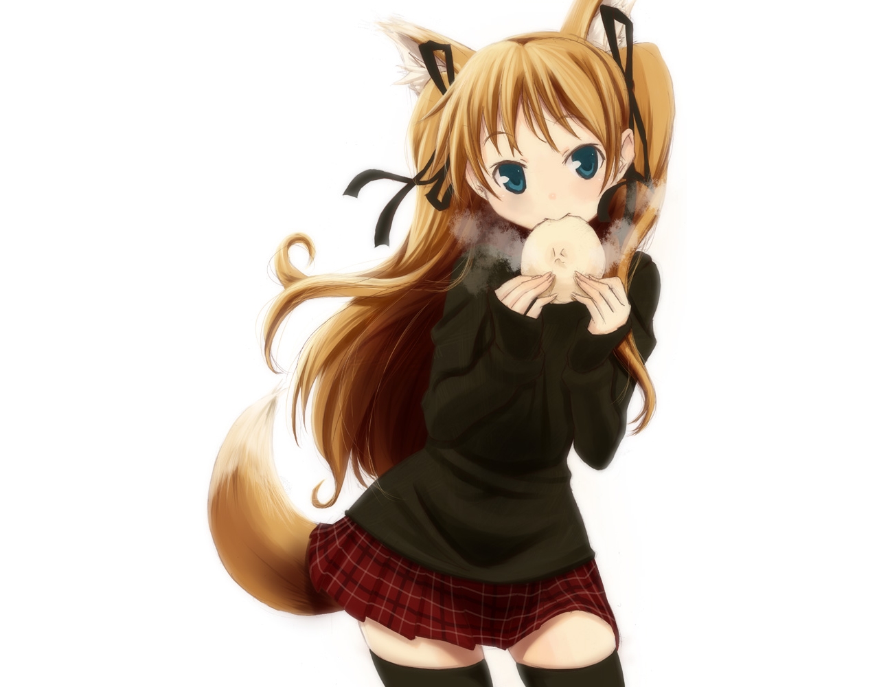 animal_ears, foxgirl, kanon, sawatari_makoto, tail, wadapen, white