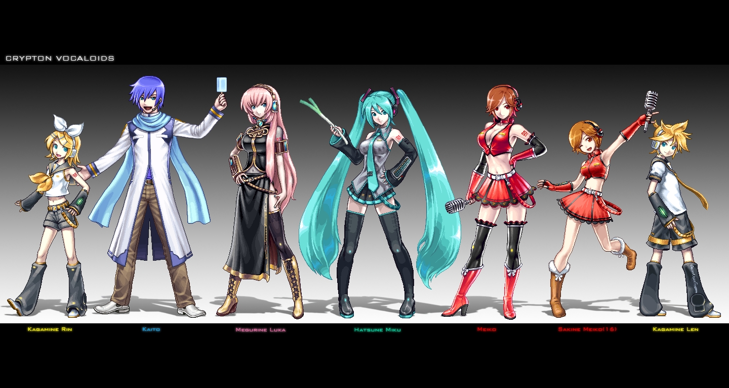 boots, group, hatsune_miku, kagamine_len, kagamine_rin, kaito, leek, long_hair