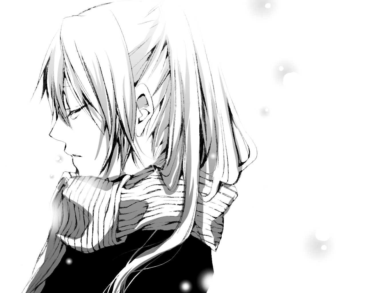 hatsune_miku, kira, monochrome, vocaloid, when_the_first_love_ends_(vocaloid), white