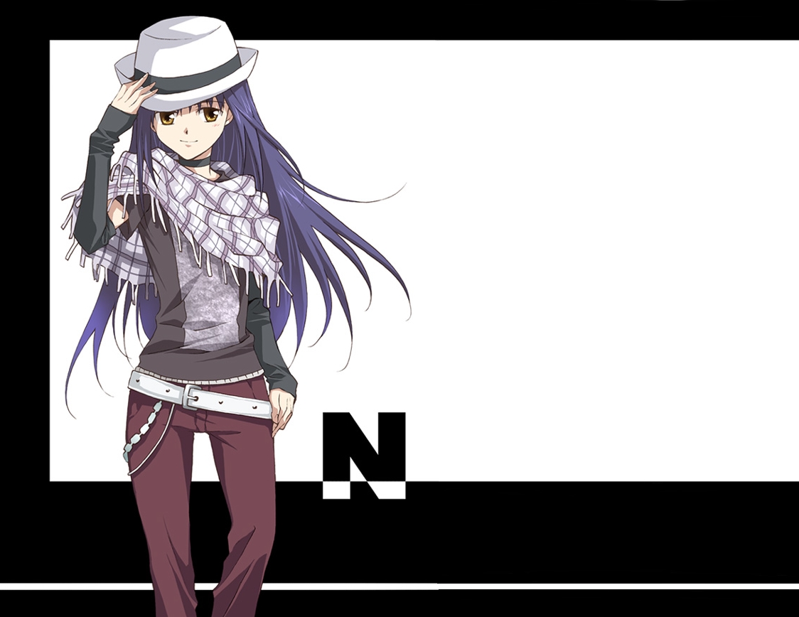 agahari, fujisaki_nagihiko, hat, long_hair, purple_hair, shugo_chara, yellow_eyes