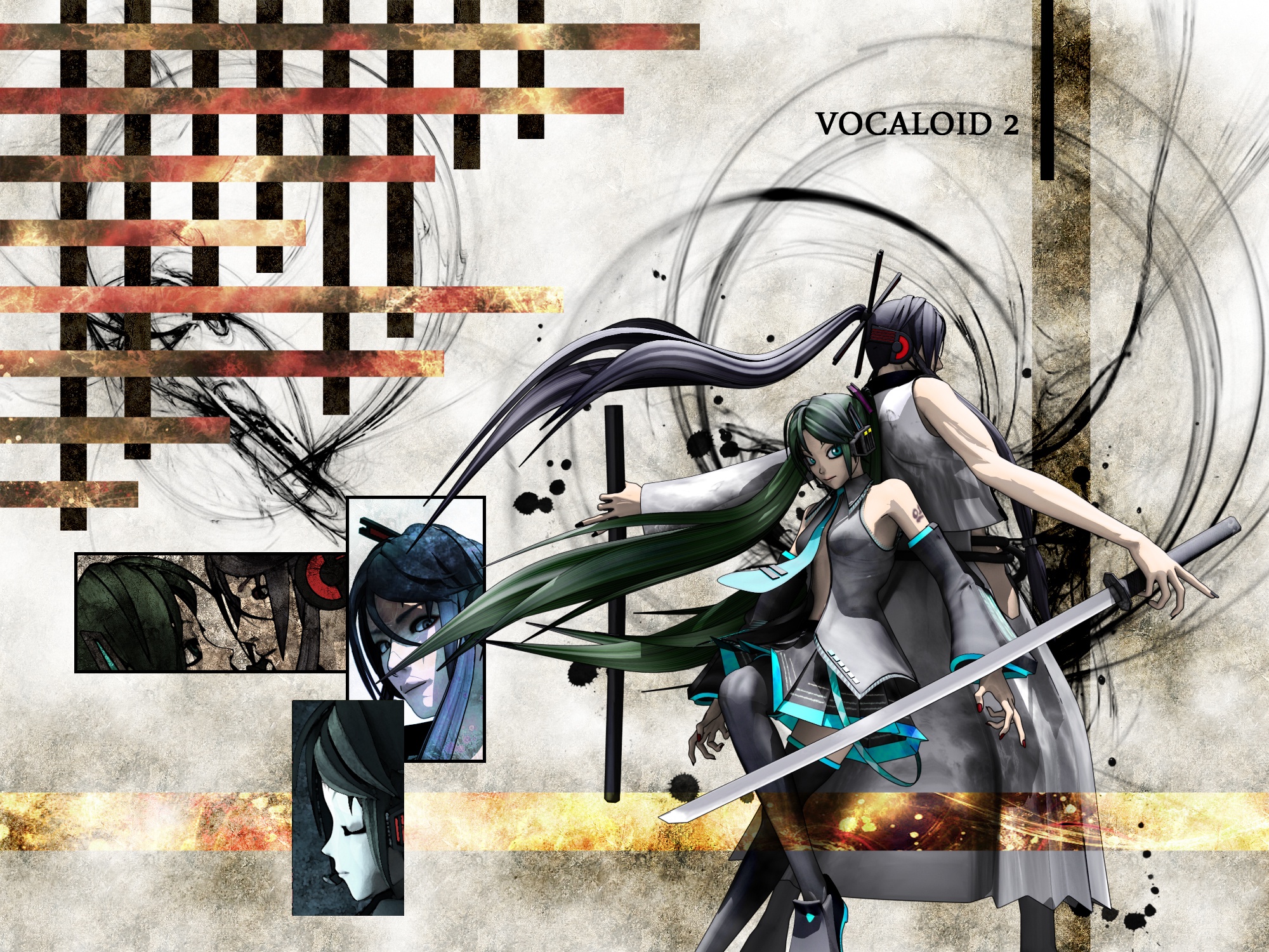 3d, deino, hatsune_miku, kamui_gakupo, male, vocaloid