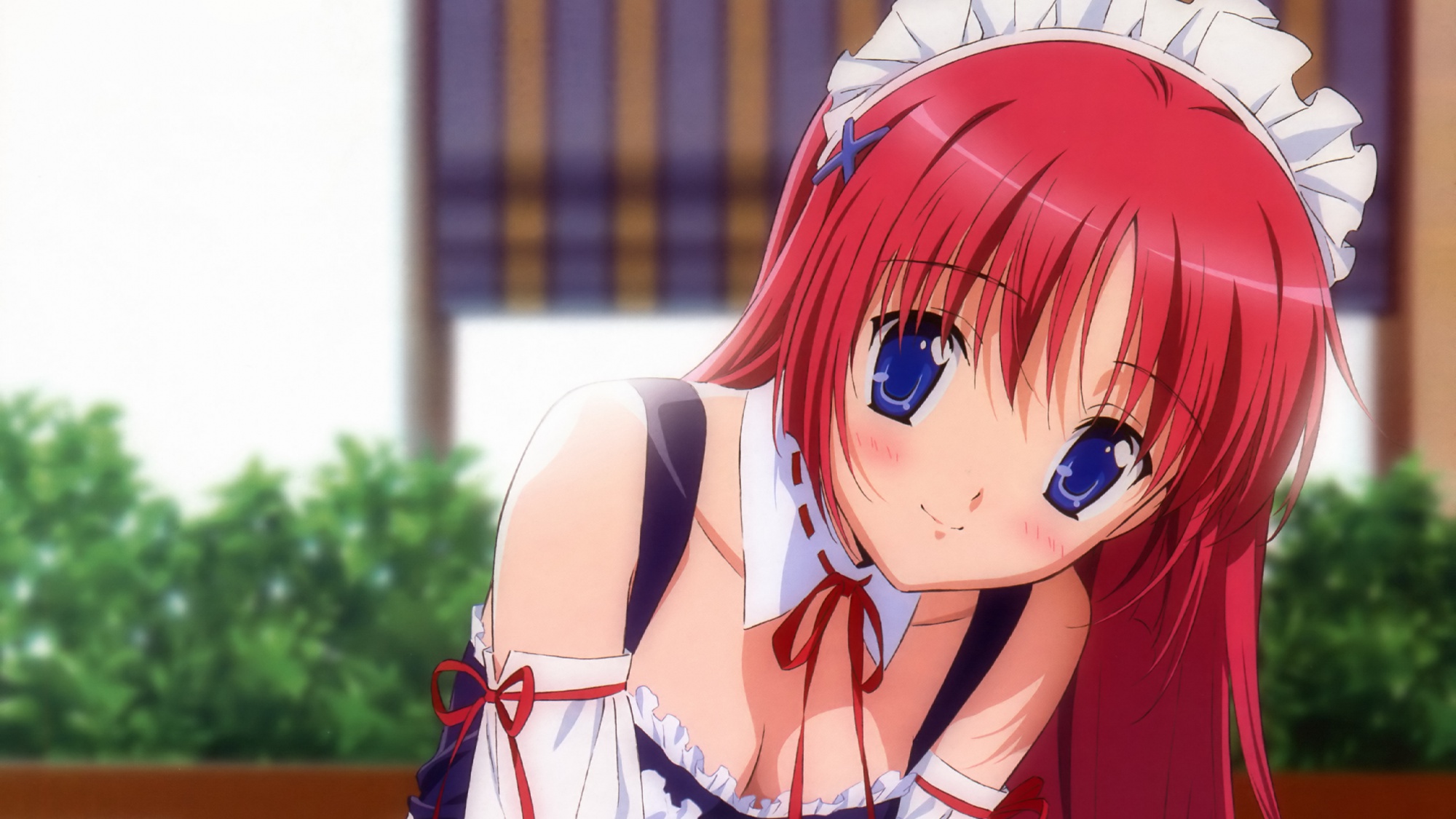 blue_eyes, blush, da_capo, maid, red_hair, shirakawa_kotori