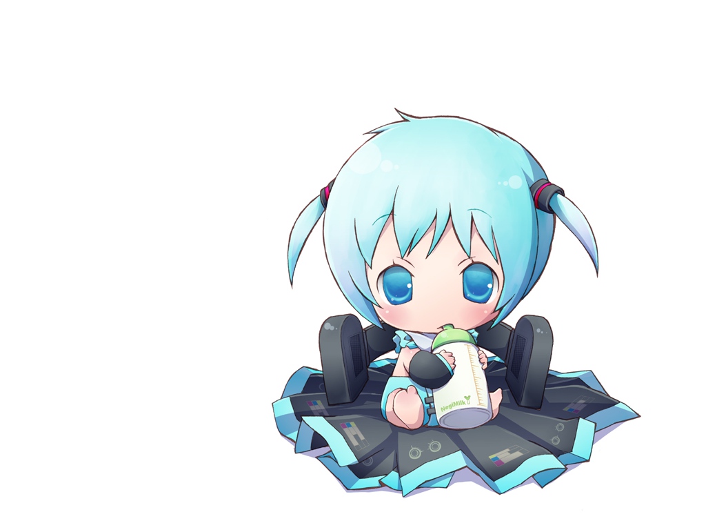 chitose_kiiro, hatsune_miku, vocaloid, white