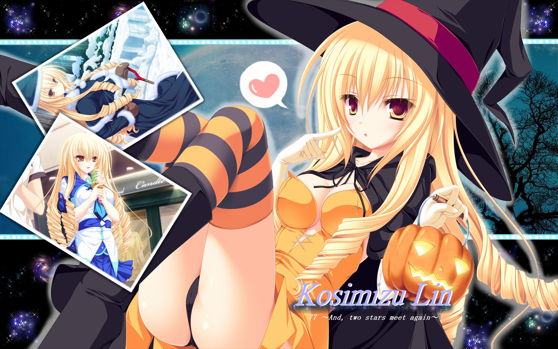 77, blonde_hair, brown_eyes, halloween, koshimizu_rin, long_hair, mikagami_mamizu