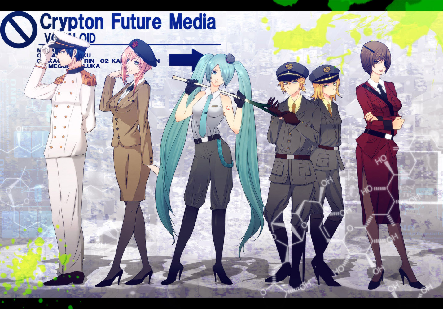 1925_(vocaloid), group, hatsune_miku, kagamine_len, kagamine_rin, kaito, male, megurine_luka