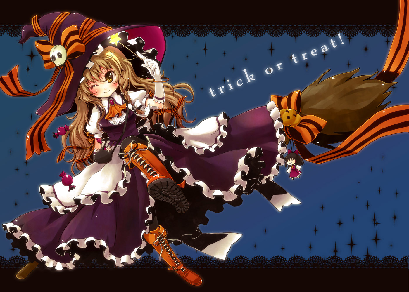 halloween, kirisame_marisa, touhou, witch, yukiu_kon