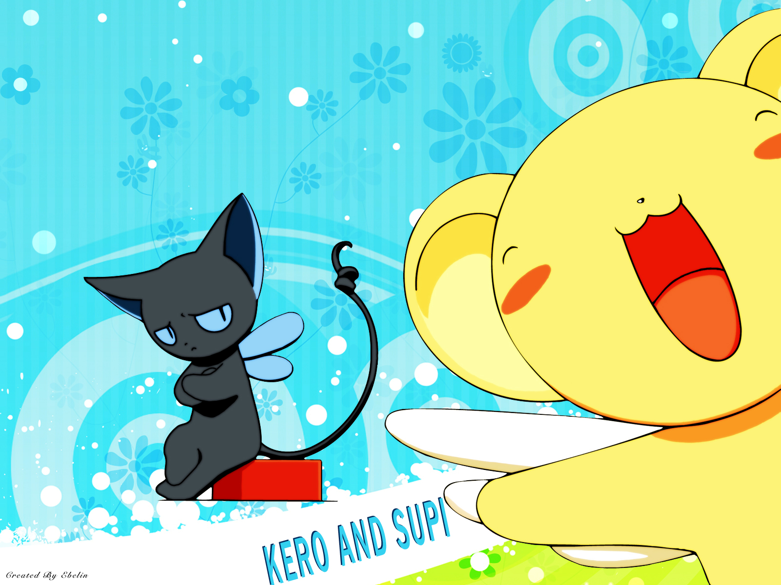 animal, card_captor_sakura, cat, kero, suppi, wings