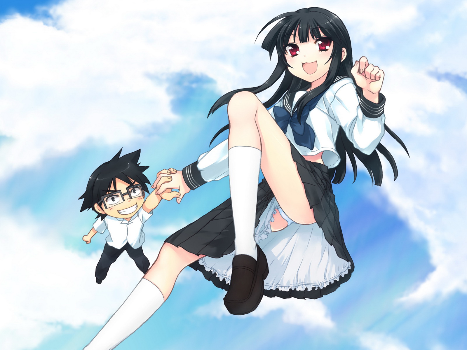 natsu_no_arashi, sky