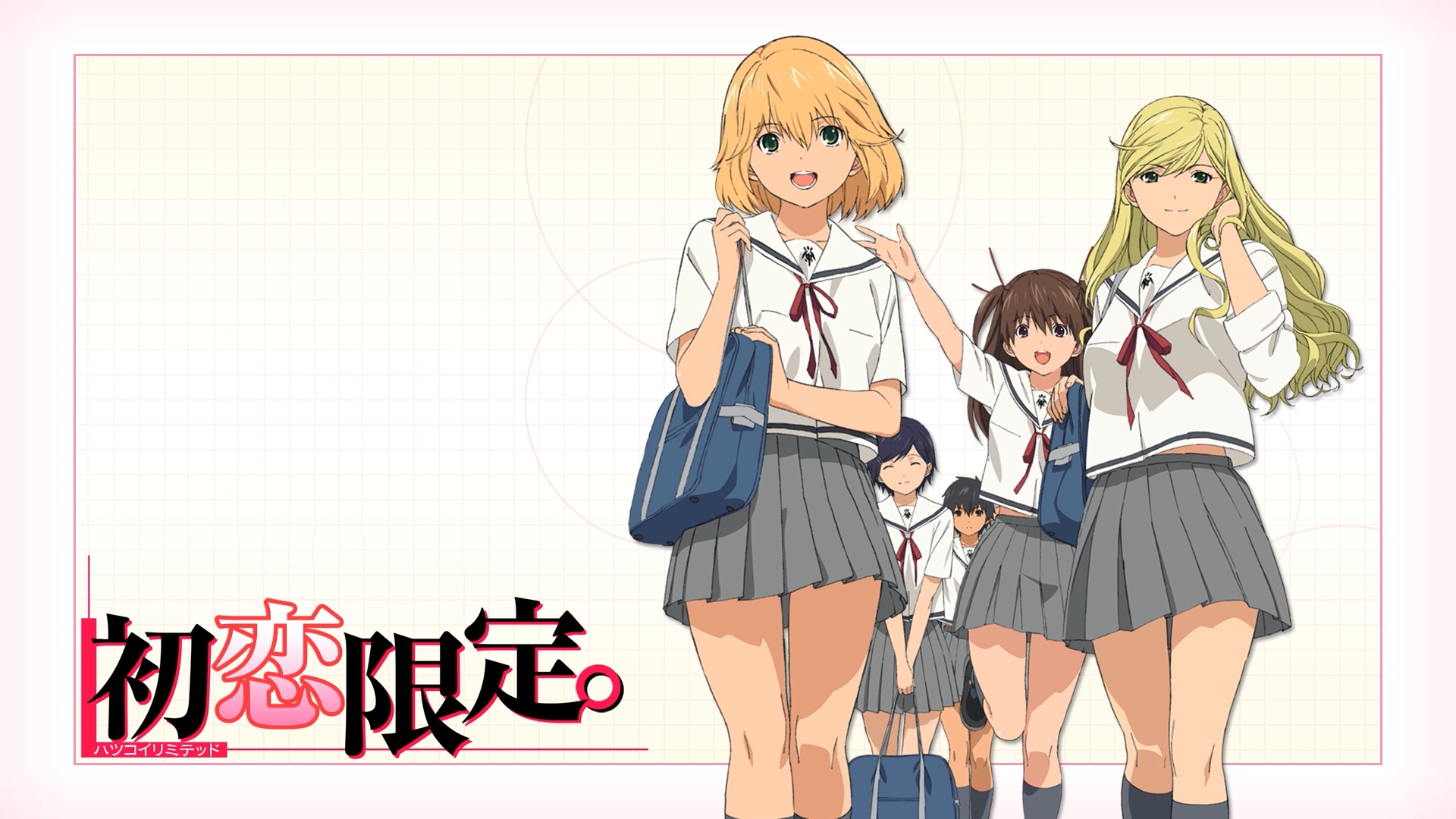 blonde_hair, hatsukoi_limited, kneehighs, long_hair, school_uniform, short_hair