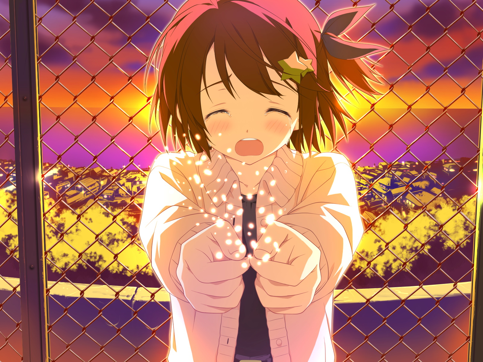 crying, favorite, game_cg, hoshizora_no_memoria, minahoshi_asuho, red_hair, shida_kazuhiro, short_hair