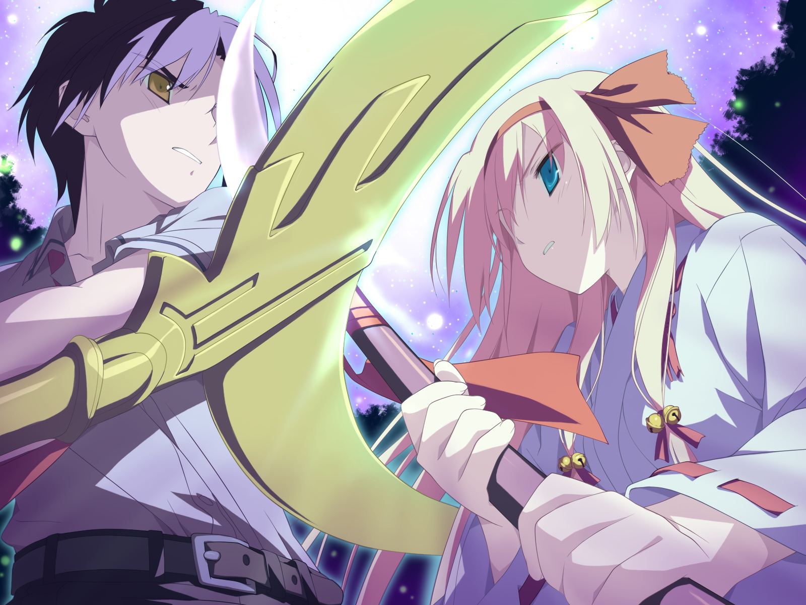 favorite, game_cg, hisakaki_kosame, hoshizora_no_memoria, kogasaka_you, shida_kazuhiro, spear, weapon