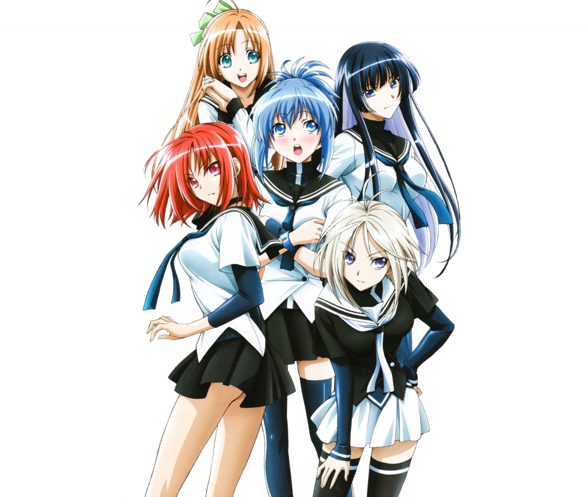 blue_eyes, genderswap, kampfer, kondou_mikoto, mishima_akane, sakura_kaede, sangou_shizuku, scan