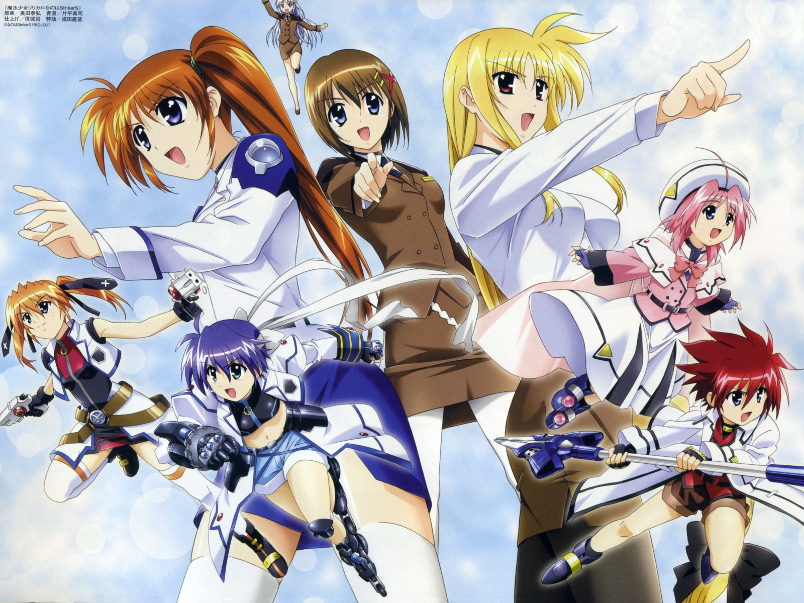 caro_ru_lushe, erio_mondial, fate_testarossa, gun, hat, mahou_shoujo_lyrical_nanoha, mahou_shoujo_lyrical_nanoha_strikers, pink_hair
