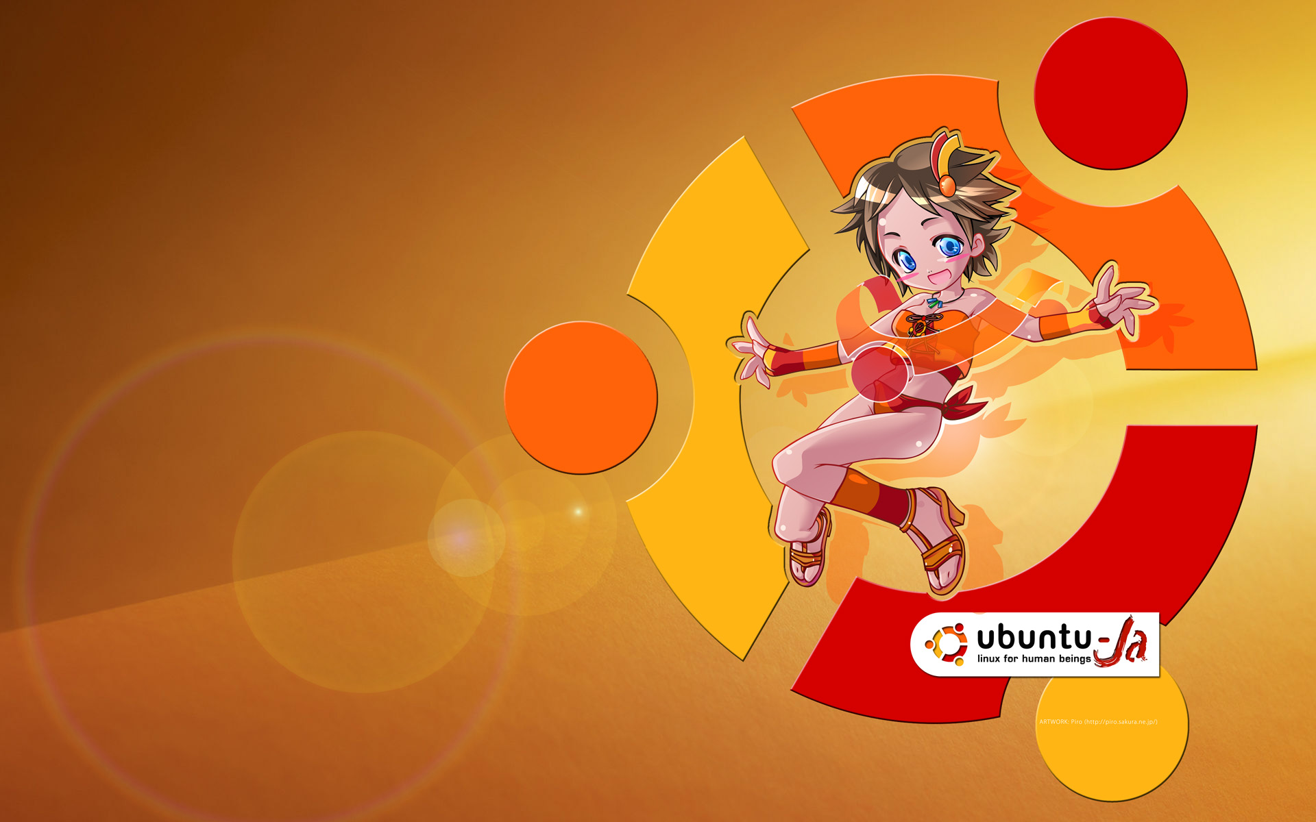 anthropomorphism, orange, os-tan, ubuntu