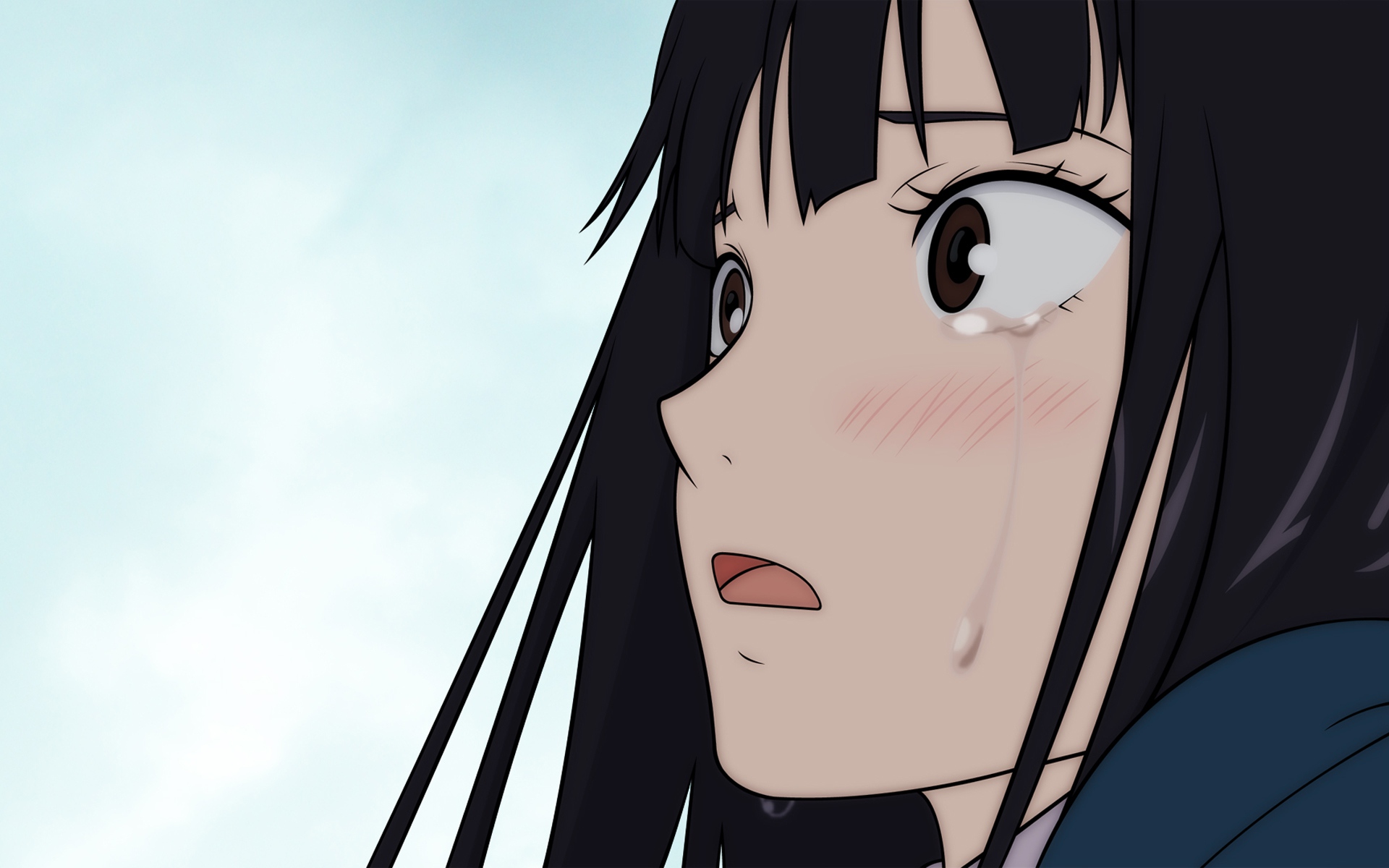 blush, close, crying, kimi_ni_todoke, kuronuma_sawako, tears, vector