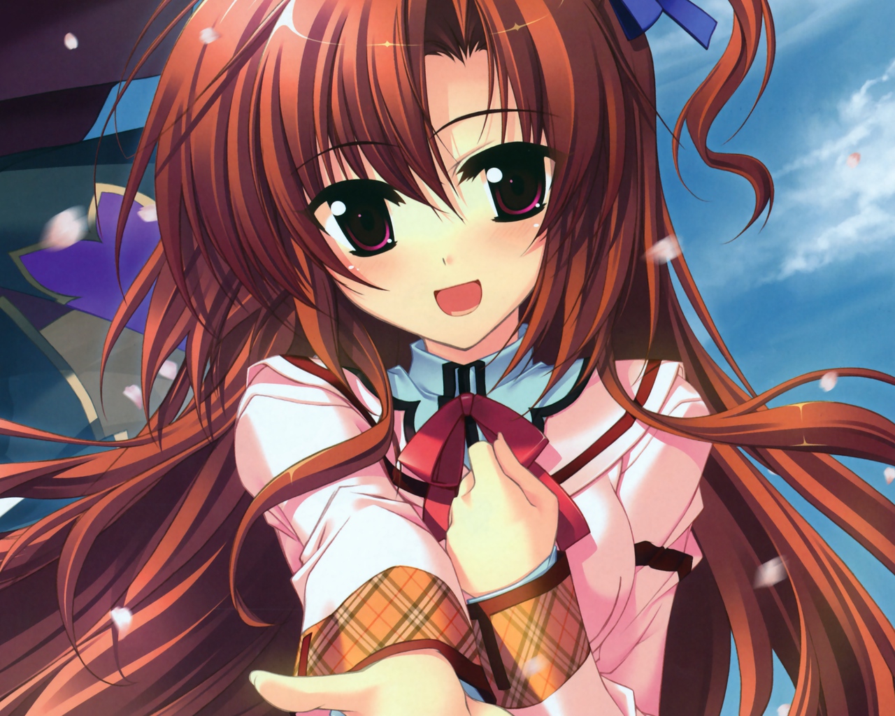 amami_mikage, close, long_hair, red_eyes, red_hair, sakura_tale, school_uniform
