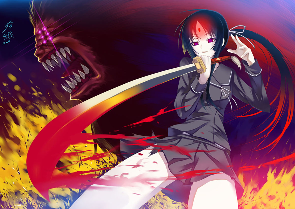 ga-rei_zero, green_tear, isayama_yomi, jpeg_artifacts, ranguren