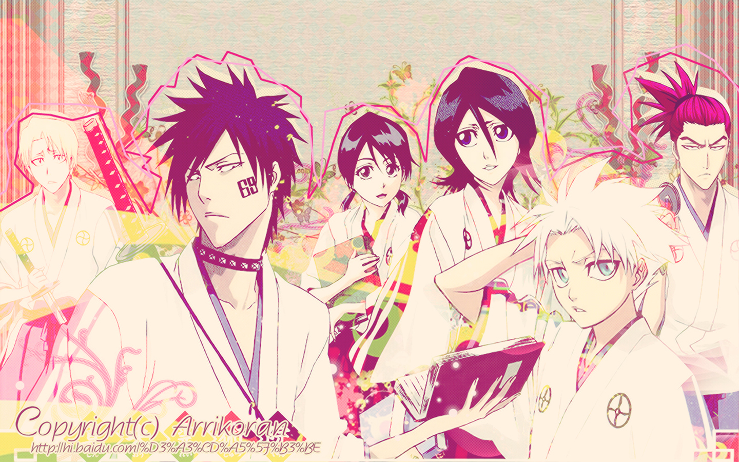 abarai_renji, bleach, hinamori_momo, hisagi_shuuhei, hitsugaya_toushirou, kira_izuru, kuchiki_rukia, male