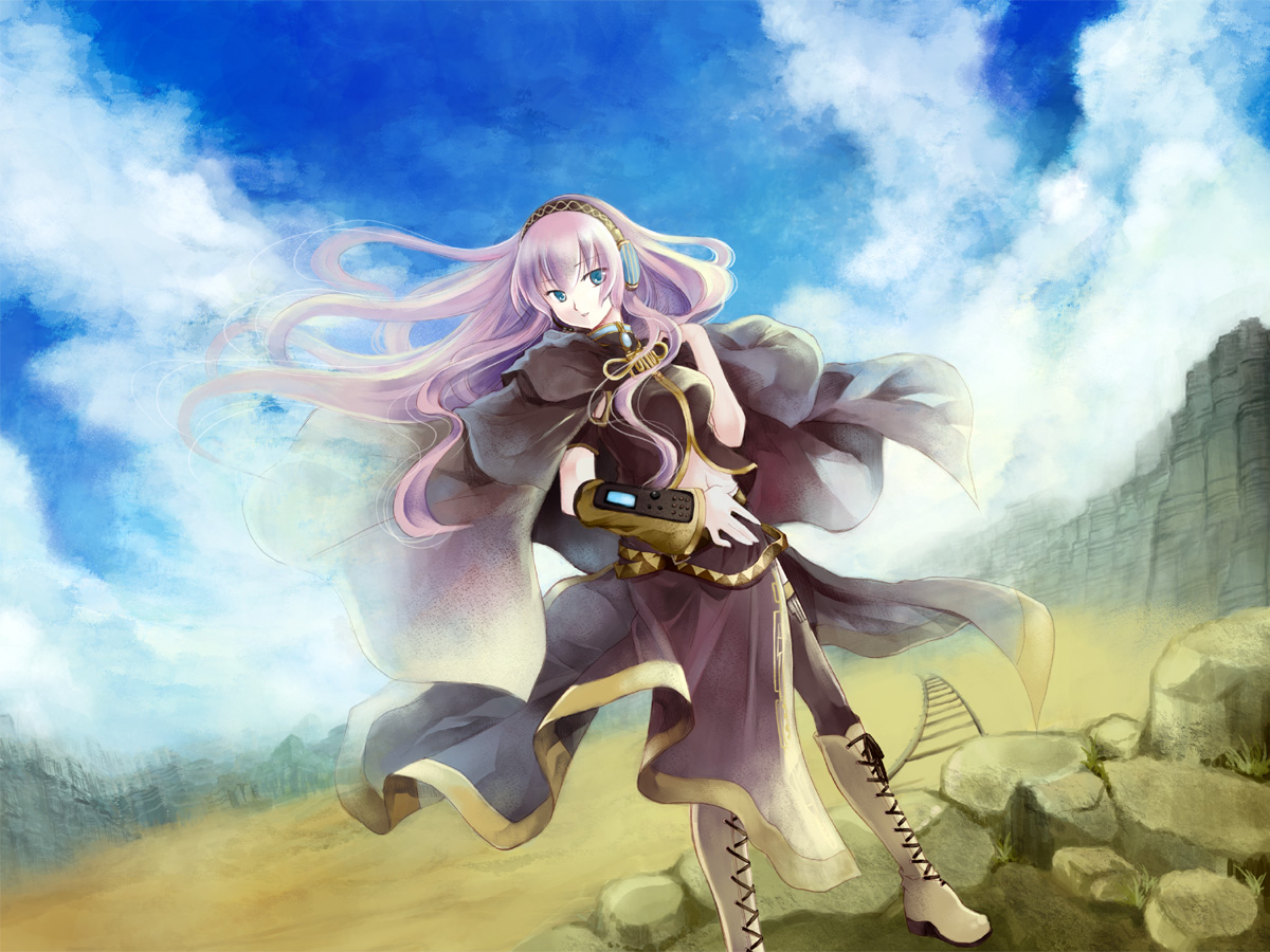 kaedena_akino, megurine_luka, sky, vocaloid