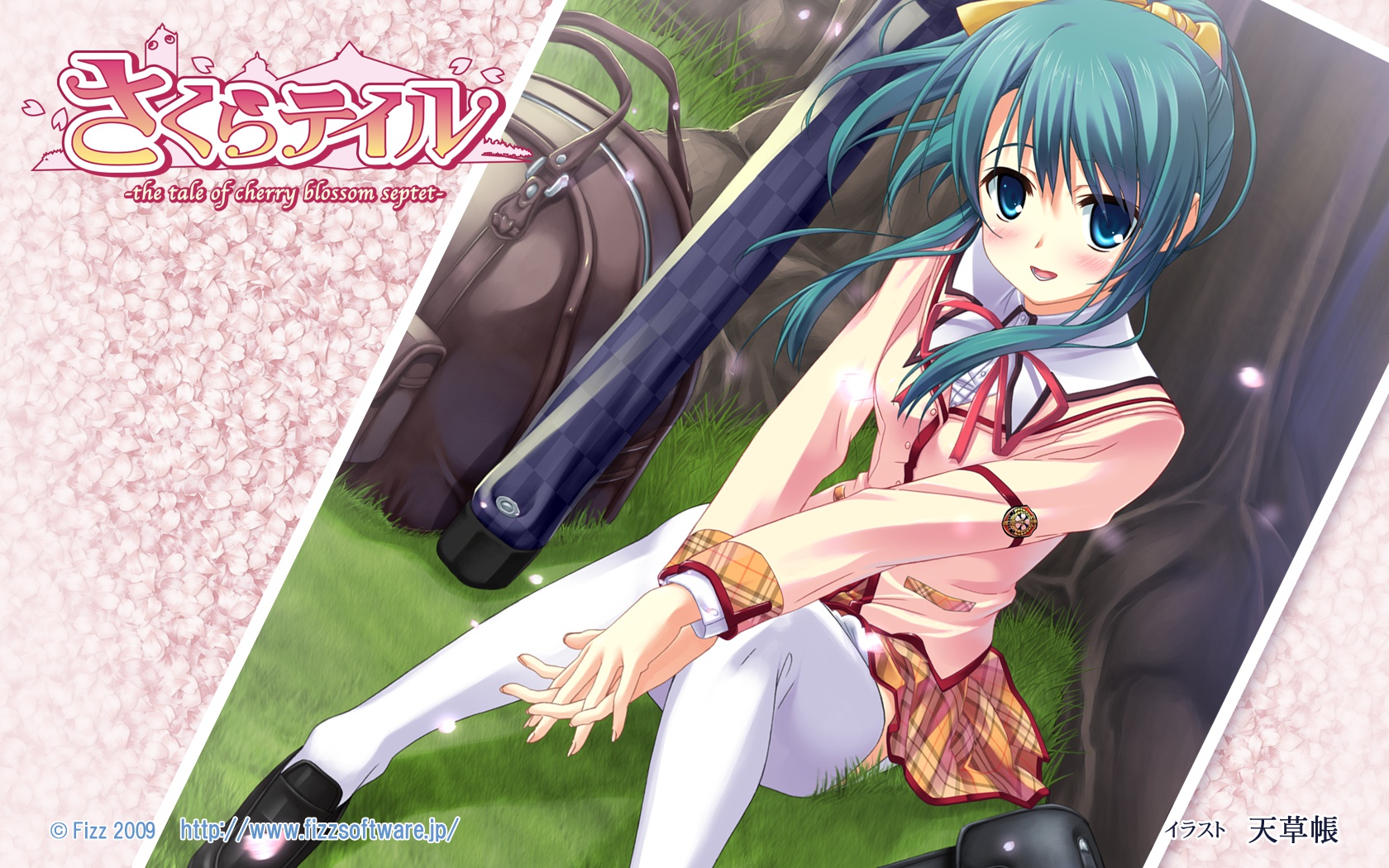 amakusa_tobari, blue_eyes, kinomiya_natsumi, sakura_tale, school_uniform, thighhighs