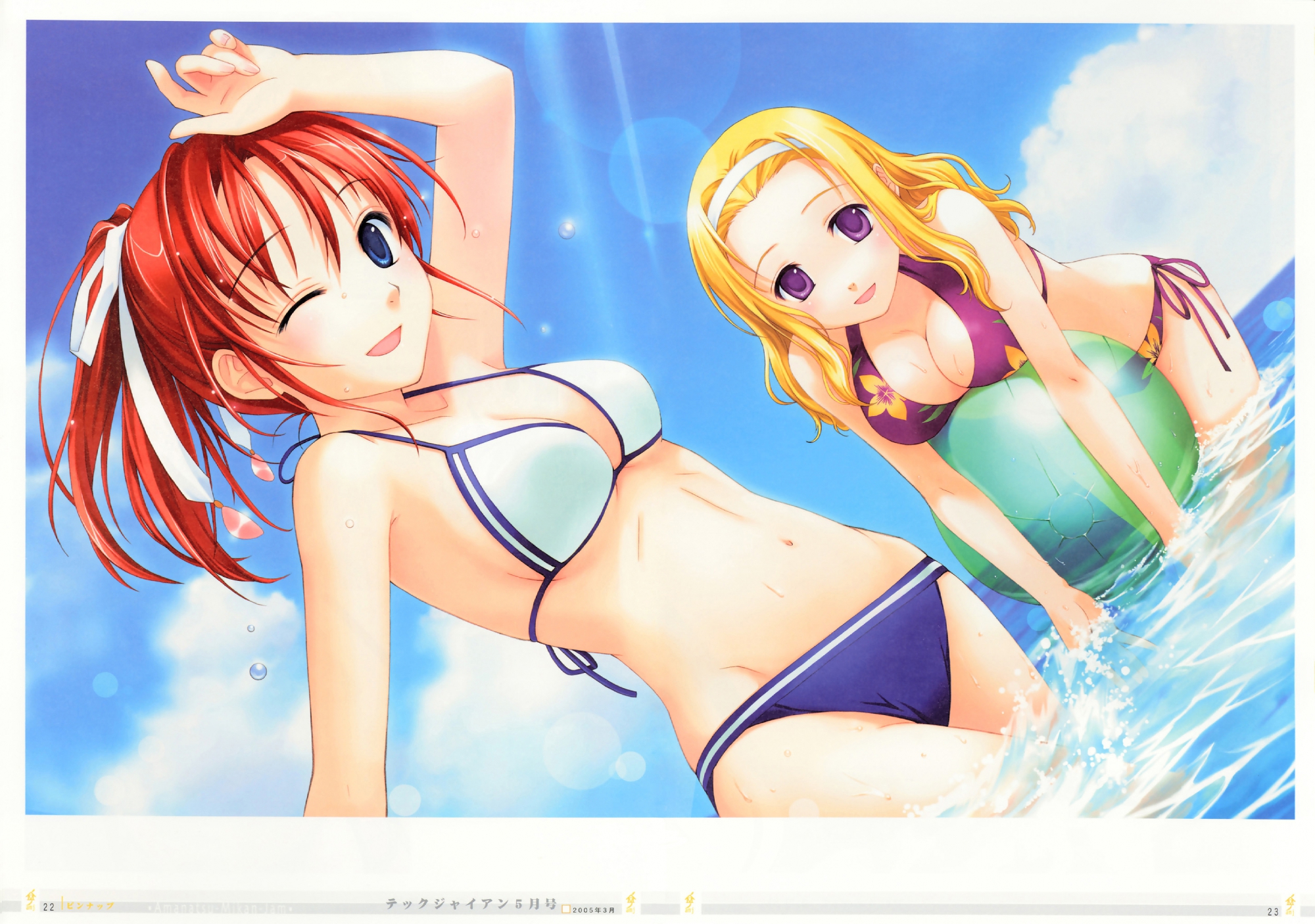amanatsu, ayase_mao, bikini, ginta, sophia_yukari_misima, swimsuit