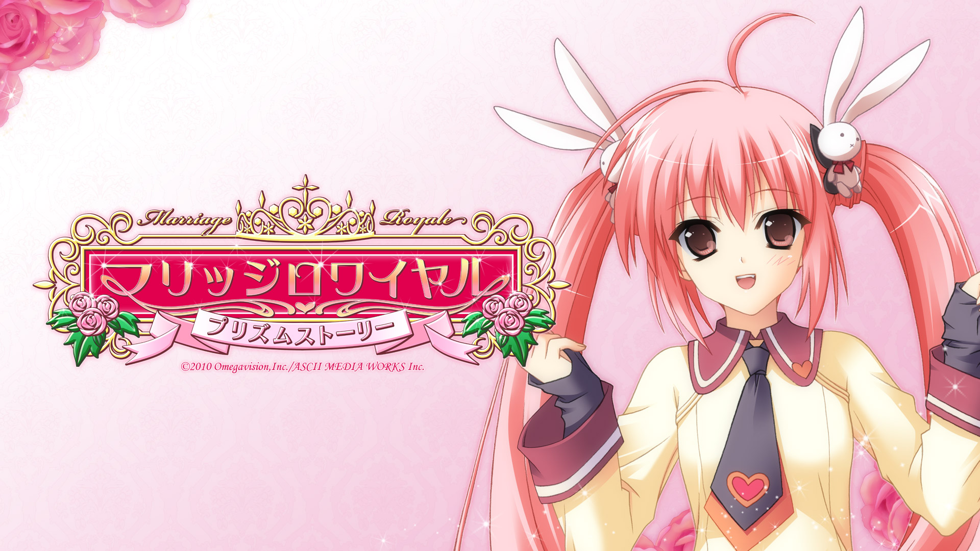 brown_eyes, long_hair, marriage_royale, pink_hair, shinjoh_otoha, suzuhira_hiro, twintails