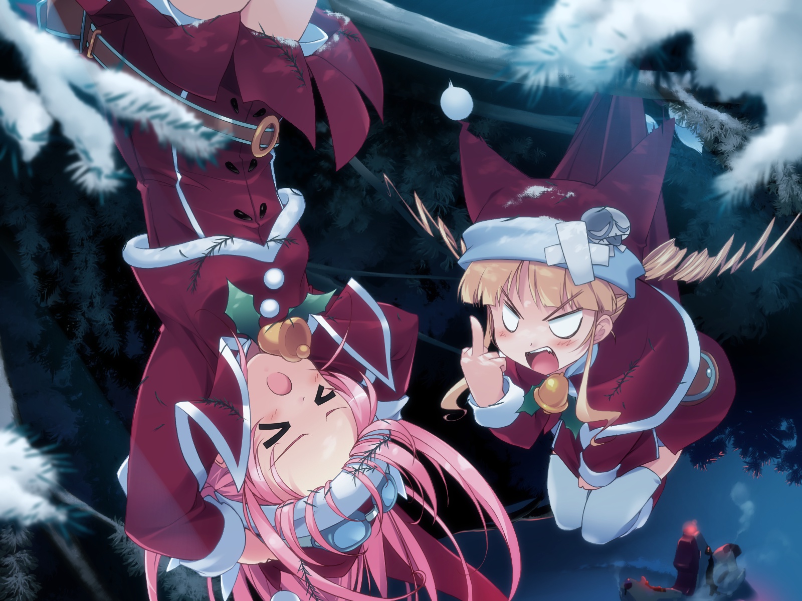2girls, blush, christmas, fujiwara_warawara, game_cg, hoshina_nanami, loli, shirokuma_bellstars