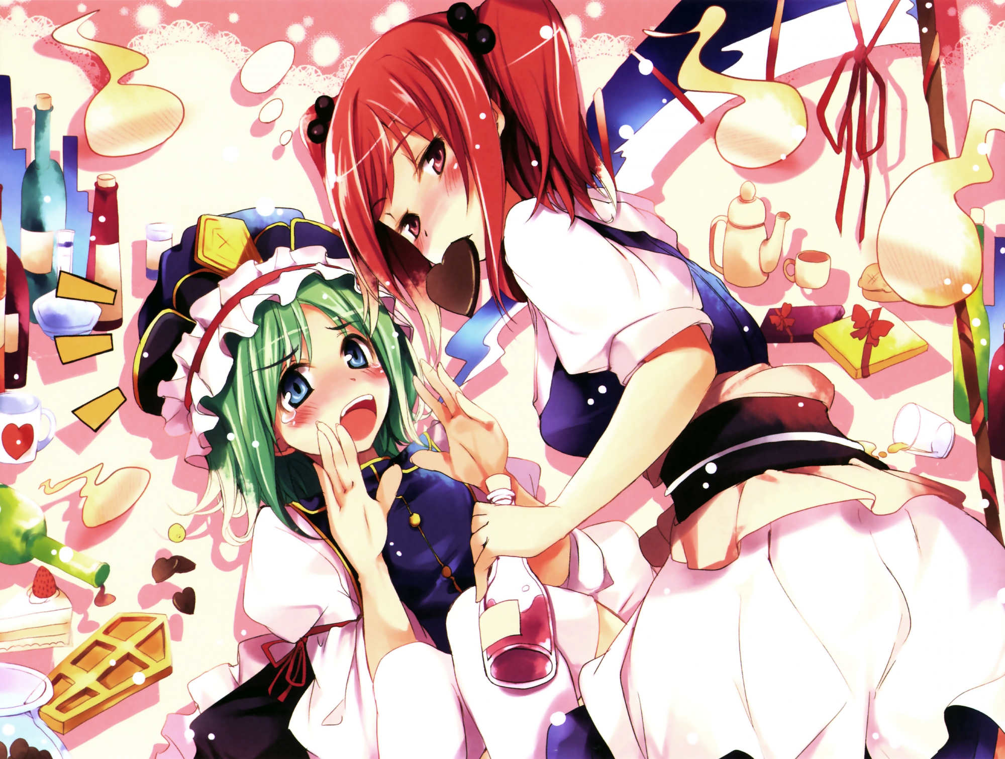 blush, onozuka_komachi, shiki_eiki, sou, tears, touhou
